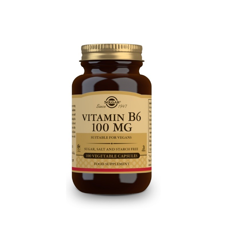 SOLGAR Vitamin B6 100mg (100 Vegetable Capsules)