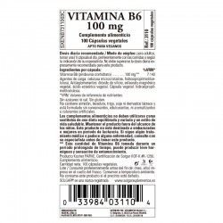 SOLGAR Vitamine B6 100 mg (100 Gélules Végétales)
