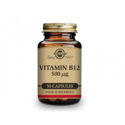 SOLGAR Vitamin B12 500μg (Cyanocobalamin) 50 Gemüsekapseln