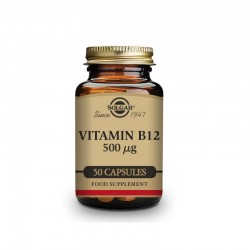 SOLGAR Vitamin B12 500μg (Cyanocobalamin) 50 vegetable capsules