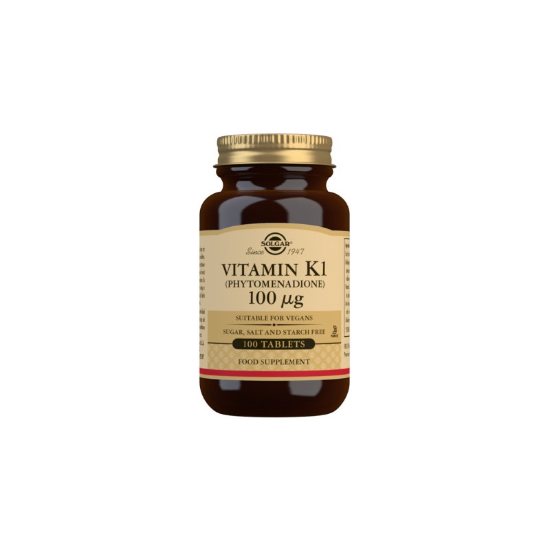 SOLGAR Vitamine K1 (100mg) 10 comprimés