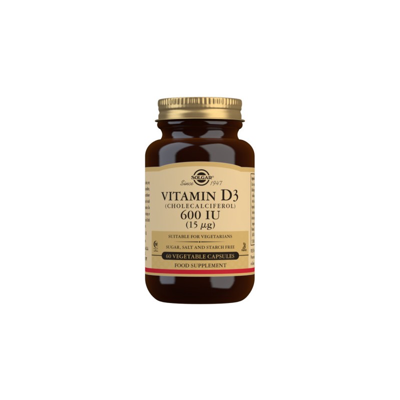 SOLGAR Vitamine D3 (600 UI) 60 Gélules