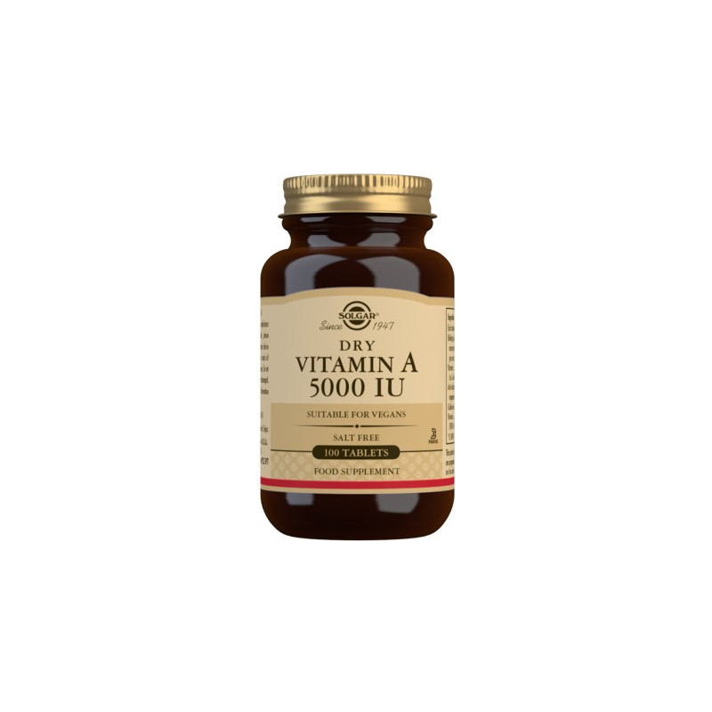 Achetez SOLGAR Vitamine A Sèche 5000 UI (100 Comprimés)