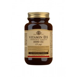 SOLGAR Vitamine D3 (1000 UI) 100 Comprimés à Croquer