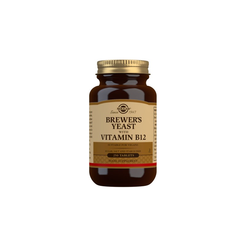 Levedura de Cerveja SOLGAR com Vitamina B12 (250 Comprimidos)
