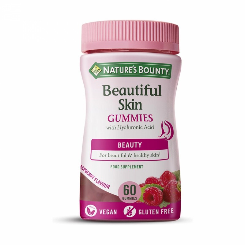 NATURE'S BOUNTY Beautiful Skin Gummies With Hyaluronic Acid 60 Gummies