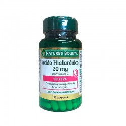 NATURE'S BOUNTY Acide Hyaluronique 20 mg avec Vitamine C 30 gélules