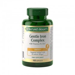 NATURE'S BOUNTY Iron Gentle Complex avec vitamines C et B12 (100 gélules)