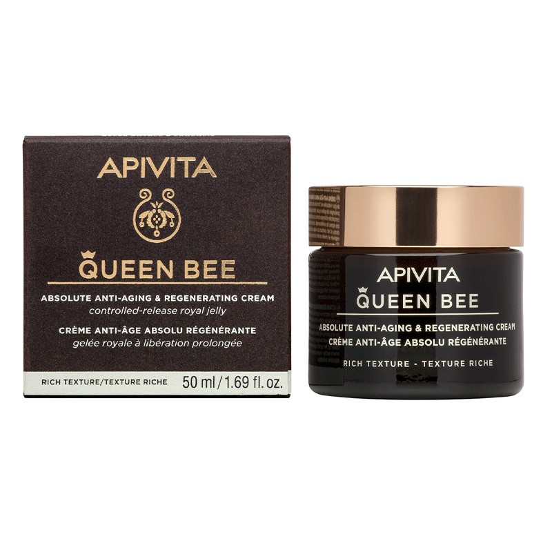 APIVITA Queen Bee Crema Rigenerante Antietà Texture Ricca 50ml