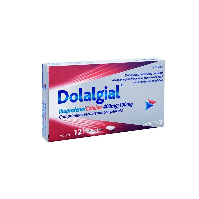 DOLALGIAL Ibuprofeno/Cafeína 400mg/100mg 12 Comprimidos