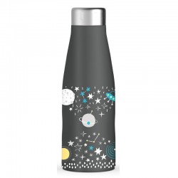 SUAVINEX Botella Termo para Líquidos Frío y Calor color Negra "Espacio" 500ml