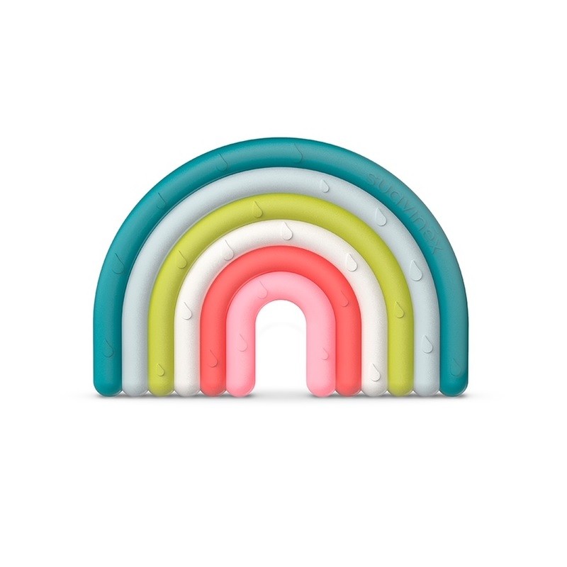 SUAVINEX Silikon-Beißring +0m Regenbogen