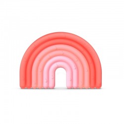 SUAVINEX Silicone Teether +0m Rainbow Pink Stage 1