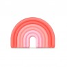 SUAVINEX Silikon-Beißring +0m Rainbow Pink Stufe 1