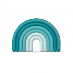 SUAVINEX Anneau de dentition en silicone +0 m Bleu arc-en-ciel Stage 1