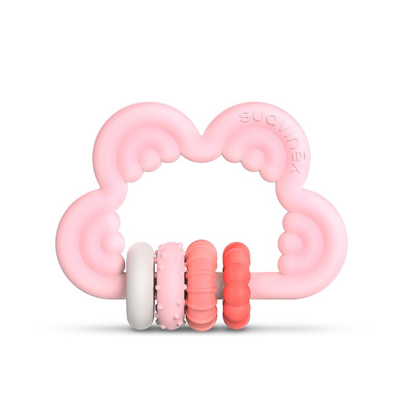 Massaggiagengive didattico in silicone SUAVINEX +6m Nuvola Rosa Fase 3