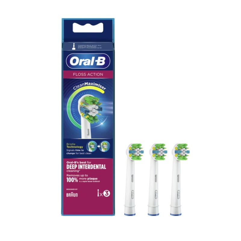 ORAL-B Floss Action Replacement Parts 3 heads