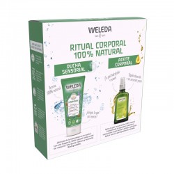WELEDA Pack Huile Corporelle Rafraîchissante Agrumes 100 ml + Arôme Douche Harmonie 200 ml