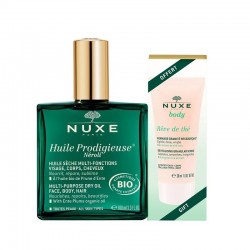 NUXE Aceite Huile Prodigieuse Néroli 100ml + Exfoliante Granulado Rêve de Thé 15ml de REGALO
