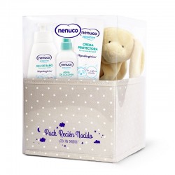 NENUCO Sensitive Newborn Basket: Bath Gel + Cologne + Protective Cream + GIFT Doudou