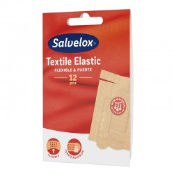 SALVELOX Textile Élastique 12 Pansements Tissu Souple