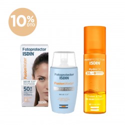 ISDIN Pack Fotoprotector Fusion Water SPF 50+ 50ml + Fotoprotector Hydro Oil SPF 30 200ml