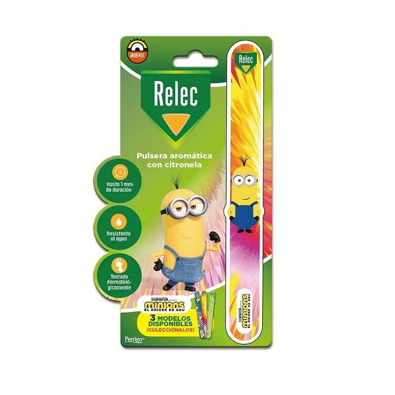 RELEC Children's Minions Anti-Mosquito Bracelet Pink 1 unit