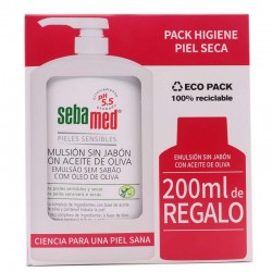 SEBAMED Emulsión Sin Jabón con Aceite de Oliva 1L+ 200ml de REGALO