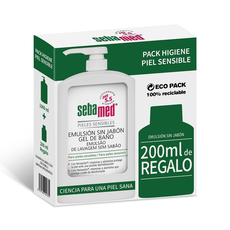 SEBAMED Emulsion Without Soap Bath Gel 1L + 200ml GIFT SEBAMED Emulsion Without Soap Bath Gel 1L + 200ml GIFT