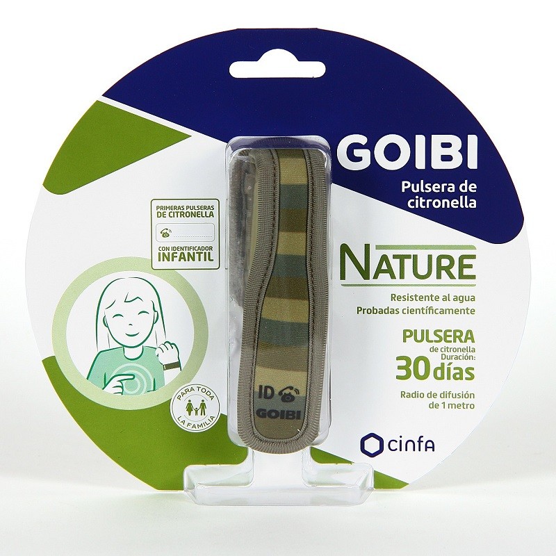 GOIBI Nature Citronella Armband Grüne Streifen