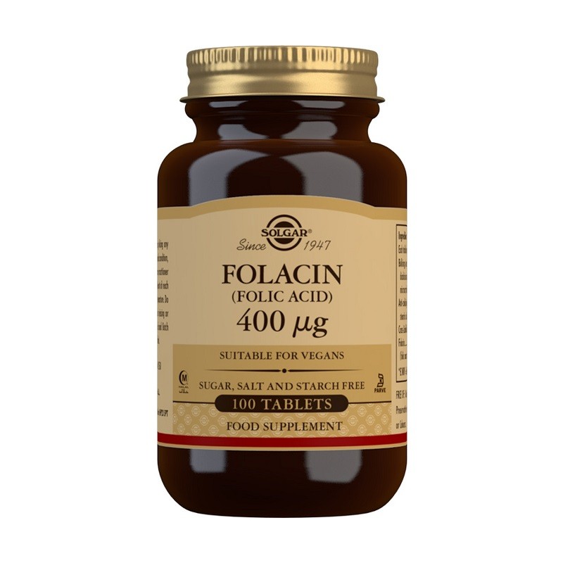 SOLGAR Folacine Acide Folique 100 Comprimés de 400 mg SOLGAR Folacine Acide Folique 100 Comprimés de 400 mg