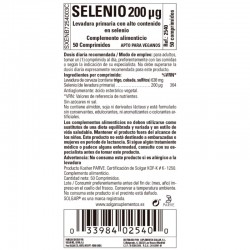 SOLGAR Selenio en Levadura 200mcg 50 Comprimidos