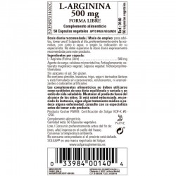 SOLGAR L-Arginine 500mg (50 Gélules Végétales)