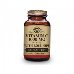 SOLGAR Rose Hips C 1000mg Vitamina C con Escaramujo (100 Comprimidos)