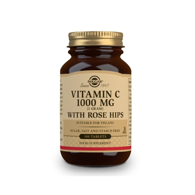 SOLGAR Rose Musquée C 1000mg Vitamine C avec Rose Musquée (100 Comprimés) SOLGAR Rose Musquée C 1000mg Vitamine C avec Rose Musquée (100 Comprimés)