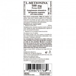 SOLGAR L-Methionine 500mg (30 Vegetable Capsules)