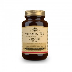SOLGAR Vitamina D3 2200 UI (55 μg) (Colecalciferol) 50 Cápsulas Vegetales