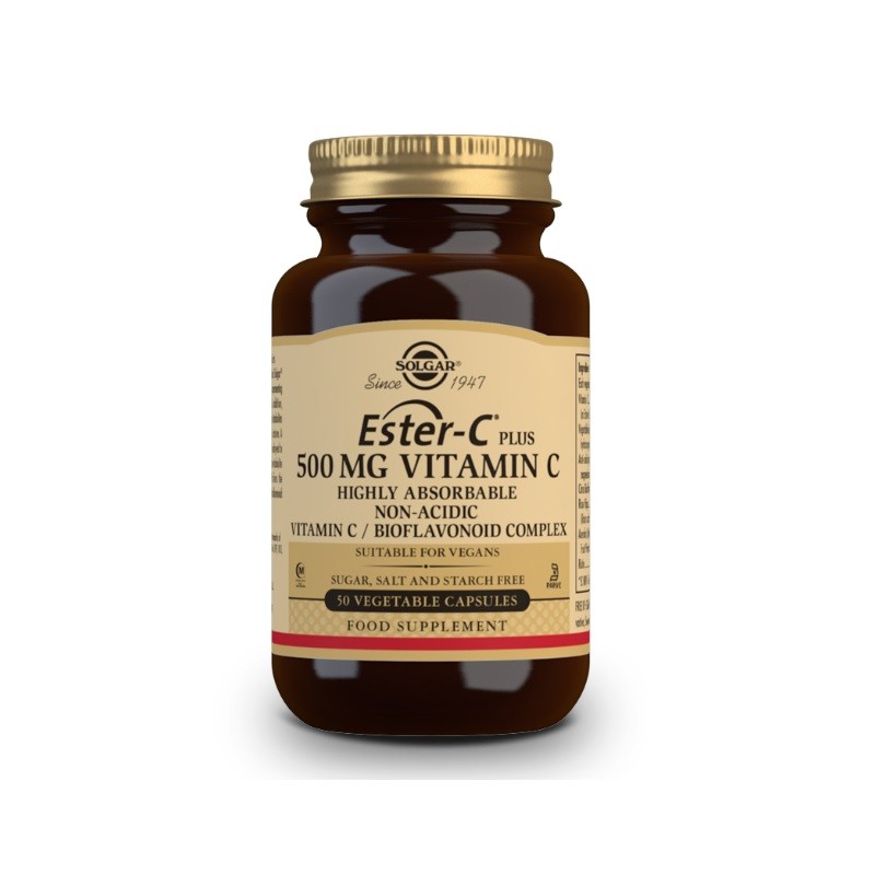 SOLGAR Ester-C Plus 500mg Vitamin C 50 Vegetable Capsules