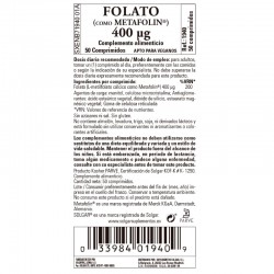 SOLGAR Folat (als Metafolin) 400 mcg 50 Tabletten