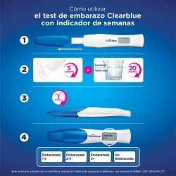 CLEARBLUE Test de Embarazo Digital con Indicador de Semanas 1 Prueba