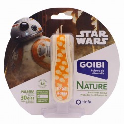 GOIBI Pulsera de Citronela Nature Star Wars BB8 Naranja