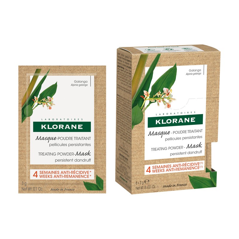 KLORANE Galgant-Pulvermaske 8 Beutel x 3 gr