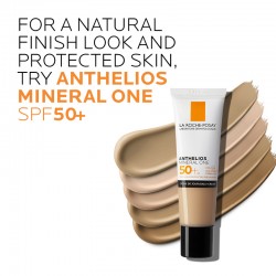 ANTHELIOS Mineral One SPF50+ Crema Facial con Color Tono 4 Brown Acabado Natural