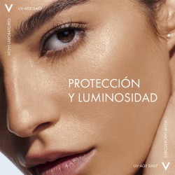 VICHY Capital Soleil UV-AGE Quotidien avec Couleur SPF50+ Eau Fluide Application Uniforme
