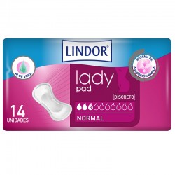 LINDOR Lady Pad Normal 3 Gotas 14 unidades