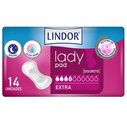 LINDOR Lady Pad Extra 4 Gotas 14 unidades