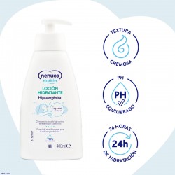 NENUCO Sensitive Lotion Hydratante Bébé Texture Crémeuse 400 ml