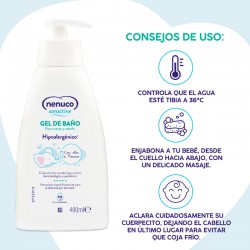 NENUCO Sensitive Gel Adapté aux Bébés Conseils d'utilisation 400 ml