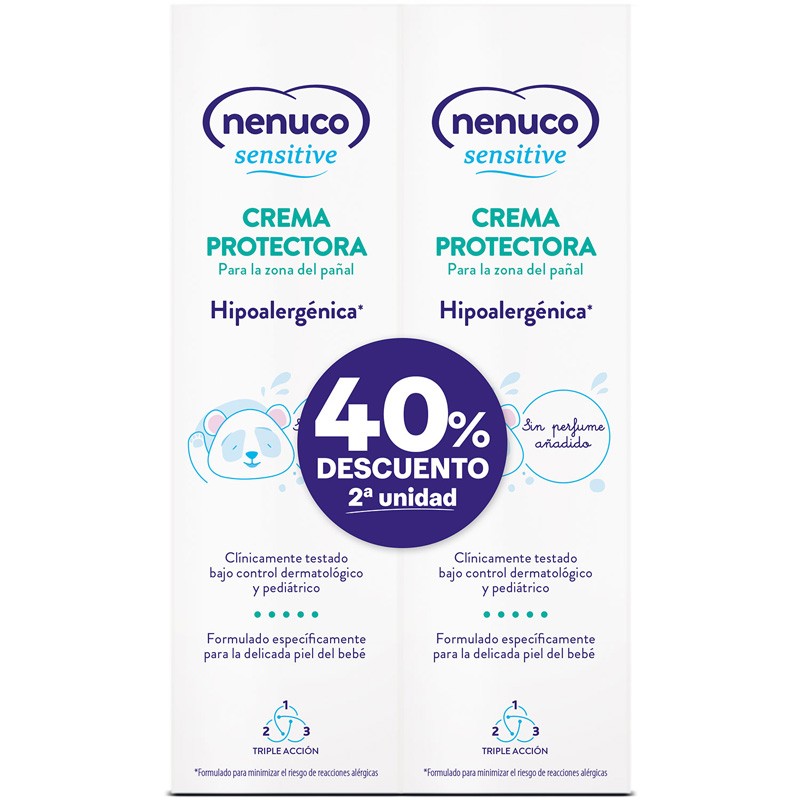 NENUCO Sensitive Duplo Creme Protetor de Fraldas 2x100 ml