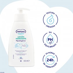 NENUCO Sensitive Pack de Loción Hidratante y Gel de Baño para Bebés pH equilibrado 400 ml
